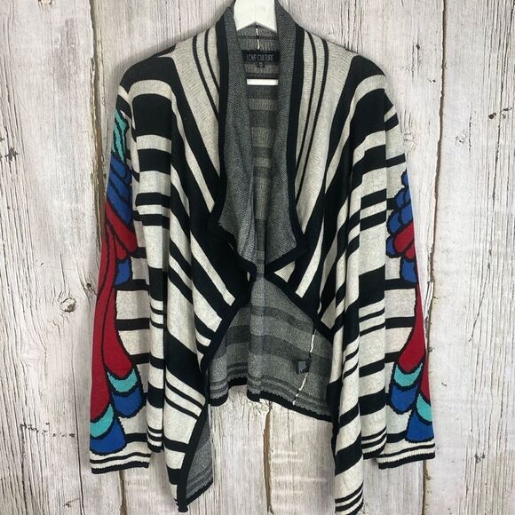Last Chance! Love Culture Floral Zebra Cardigan  Size M/L - Picture 1 of 12